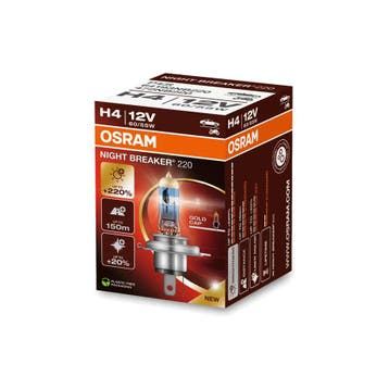 Osram H4 Halogeenlamp 12V 60/55W P43t Night Breaker 220, Ophalen of Verzenden, Nieuw
