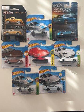 Hot Wheels, Majorette 1:64 - Model sportwagen (8) -, Nieuw