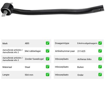 Draagarm Achteras links Buiten Onder Alfa Romeo 156, Auto-onderdelen, Verzenden, Nieuw, Alfa Romeo