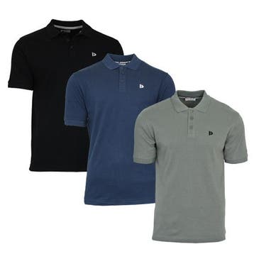 Donnay Donnay Heren - 3-Pack - Polo shirt Noah - Zwart /, Verzenden, Nieuw