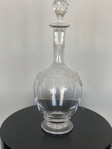 Karaf - Belle carafe Art déco - Gegraveerd kristal