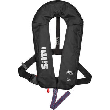 Eval Simi Opblaasbaar Reddingsvest 160N Zwart, Watersport en Boten, Watersportkleding, Ophalen of Verzenden, Nieuw