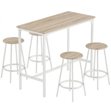 5-teiliges Bartisch-Set Für 4 Personen, Industrieller Stehti, Verzenden, Nieuw