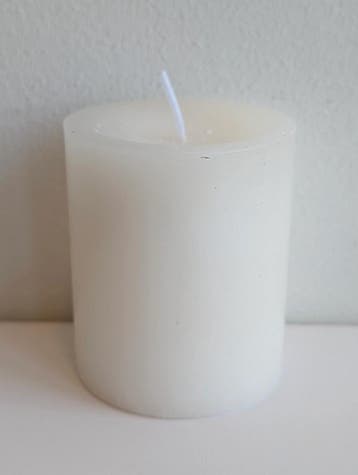 Trendkaars Kaars Zelfdovend Wolwit 70x60 mm per stuk, Ophalen of Verzenden, Nieuw
