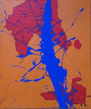 Hilla Jablonsky (1922-2019) - Abstrakte Komposition, Antiek en Kunst