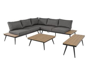 Outdoor Living loungeset Arezzo - antraciet, Tuin en Terras, Tuinsets en Loungesets, Ophalen of Verzenden, Nieuw, 7 zitplaatsen