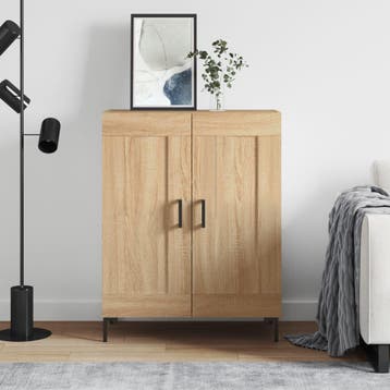 vidaXL Dressoir 69,5x34x90 cm bewerkt hout sonoma, Huis en Inrichting, Verzenden, Nieuw, Overige houtsoorten, Minder dan 50 cm