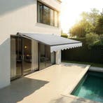 Zonnescherm Ornella mit wandhouder - 250 x 200 cm, lichtgrij, Tuin en Terras, Zonneschermen, Verzenden, Nieuw