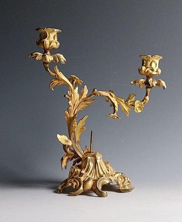 Kandelaber - Verguld brons - Rococo-stijl