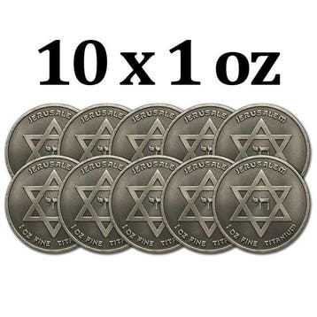 Verenigde Staten. 10 x 2027 1 oz Titanium Jerusalem Star of