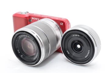 Sony a NEX-3 Red + E 3.5-5.6/18-55mm OSS + E 2.8/16mm, Nieuw