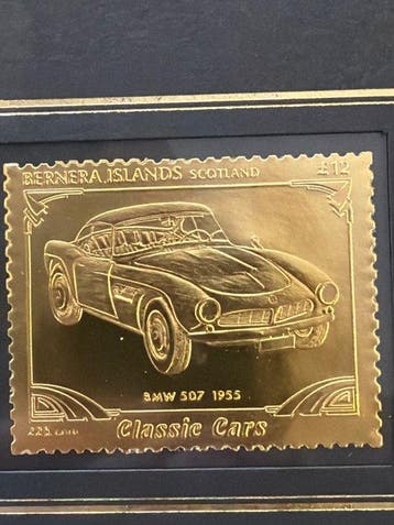 Bernea-eilanden. Gold medal BMW 507 1955, , 1/50 Oz (.917)