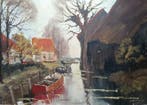 Jan Kelderman (1914-1990) - Avondstemming in Giethoorn