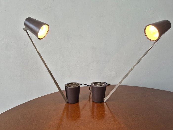 Lampette - Tafellamp (2) - Plastic, Metaal -, Antiek en Kunst, Antiek | Lampen