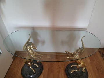 Tafel - Metaal, Brons, Marmer, Glas, Goud, Messing, Nieuw