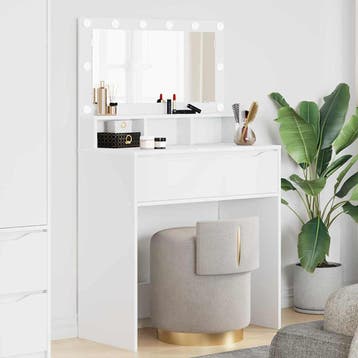 vidaXL Slaapkamer Kaptafels Wit 80 x 39,6 x 135 cm Bewerkt, Verzenden, Nieuw