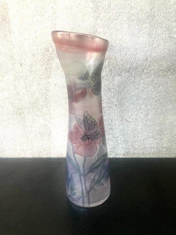 Erwin Eisch - Vaas - H. 37 cm - Glas - gesigneerd, gedateerd
