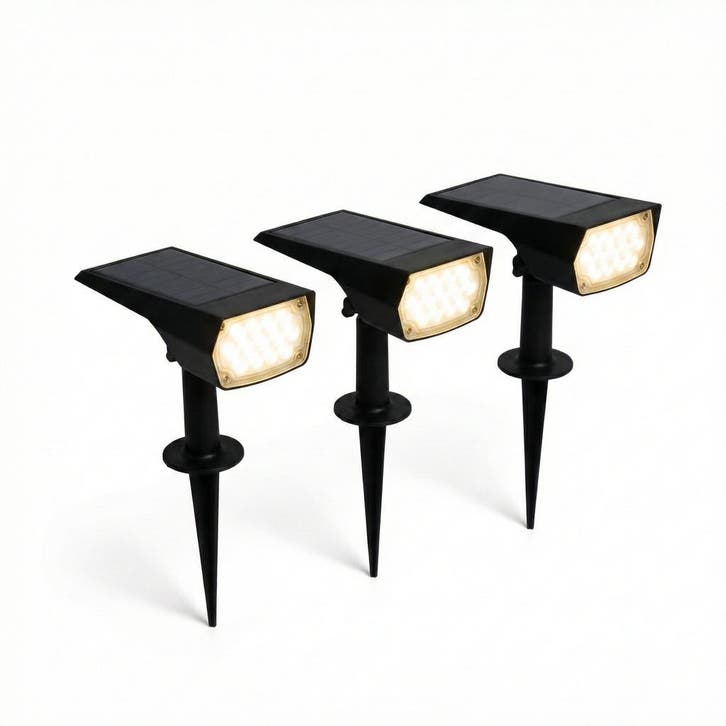 3-Stuks, Tuin en Terras, Buitenverlichting, 50 tot 250 watt, Nieuw, Kunststof, Spots, Ophalen of Verzenden