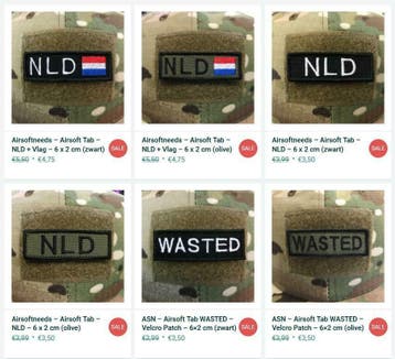 Airsoft Tabs Patches – 6 x 2 cm Div. Soorten! Leger Badge, Verzenden