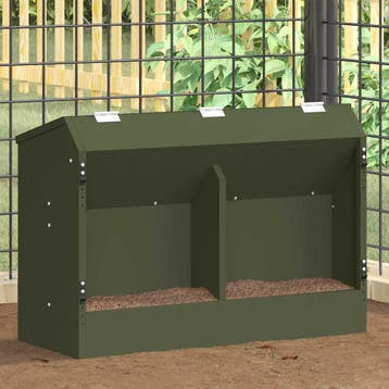 vidaXL Konijnenvoer Olijf Groen 64,5 x 25,5 x 45,5 cm, Dieren en Toebehoren, Verzenden, Nieuw