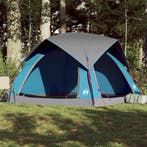vidaXL Tent 4-persoons waterdicht blauw, Verzenden, Nieuw, Tot en met 2