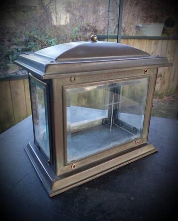 Reliekendisplay of ossarium - Modern - Messing, Glas -, Antiek en Kunst, Antiek | Boeken en Bijbels
