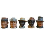 Bernard Bloch - Tabakspot (5) - Terracotta - 5 tabakpotjes,