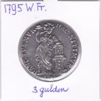 Nederland, Bataafse Republiek. 3 Gulden 1795, Postzegels en Munten