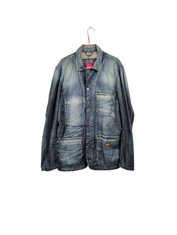 G-Star Raw Spijkerjassen Dames maat XL Blauw Vintage, Ophalen of Verzenden, Nieuw