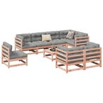 vidaXL 9-delige Loungeset massief douglas vurenhout, Verzenden, Nieuw, Loungeset