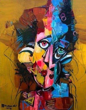 Andrzej Gudaski - Love, Antiek en Kunst, Kunst | Schilderijen | Modern