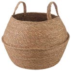 vidaXL Plantenpot met handvatten Naturel Ø 45 x 36 cm 100%, Verzenden, Nieuw, 30 tot 60 cm