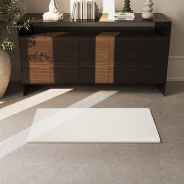 Kortpolig vloerkleed Soft Zone - 60 x 110 cm, crème, Huis en Inrichting, Verzenden, Nieuw
