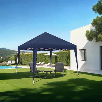 Tuinpaviljoen Linosa opvouwbaar 3x3m - blauw, Tuin en Terras, Partytenten, Verzenden, Nieuw