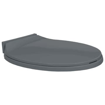 vidaXL Toiletbril soft-close ovaal grijs, Verzenden, Nieuw