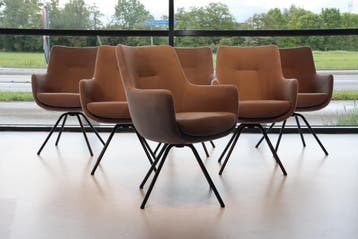 6x Gealux Miami / Seatle / Gareth eetkamerstoel draai Stof., Nieuw, Ophalen of Verzenden, Vijf, Zes of meer stoelen, Stof