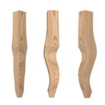 Grenen strakke Queen Ann salontafelpoot dressoir poot, Ophalen of Verzenden, Nieuw, Grenenhout