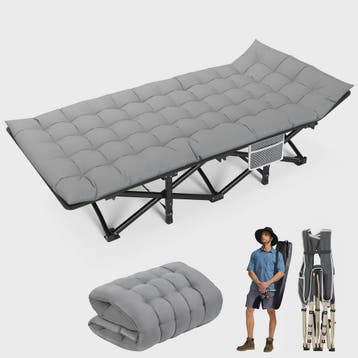 Opvouwbaar Campingbed met Matras - Draagbaar & Robuust Kampe, Verzenden, Nieuw