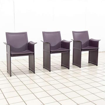 (3) Lederen Korium Stoelen van Tito Agnoli voor Matteo Gra, Ophalen of Verzenden, Nieuw