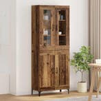 vidaXL buffetkast Oud Hout 69,5 x 34 x 180 cm Bewerkt hout, Minder dan 50 cm, Verzenden, Nieuw, Minder dan 100 cm