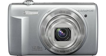 Olympus VR-370 Digitale Compact Camera - Zilver (In doos), Verzenden, Zo goed als nieuw