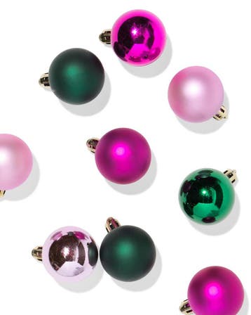 HEMA Kerstballen 4.1cm plastic multi - 9 stuks, Diversen, Kerst, Verzenden, Nieuw