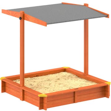 Zandbak Sami 120x120cm incl Zonbescherming UV 50+, Kinderen en Baby's, Speelgoed | Buiten | Zandbakken, Verzenden, Nieuw