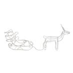 Kerst vloerlamp rendier met slee 176cm incl. LED met timer, Diversen, Kerst, Verzenden, Nieuw