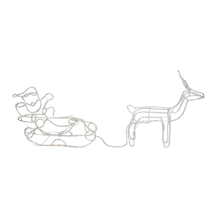 Kerst vloerlamp rendier met slee 176cm incl. LED met timer, Diversen, Kerst, Nieuw, Verzenden