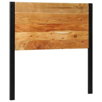 vidaXL Hoofdeinde 100 cm massief hout acaciahout en ijzer, Verzenden, Nieuw, Bruin, Hout