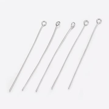 10 x tarnish resistant RVS kettelstiften 50 x 0,6 mm – oo., Ophalen of Verzenden, Nieuw, Kraal