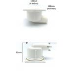 Riko Doucheput - met Zij-uitlaat - Kunststof - 10x10cm - Wit, Ophalen of Verzenden, Nieuw