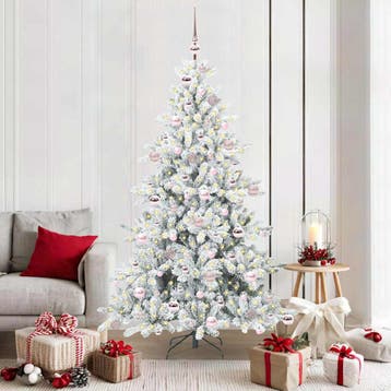 vidaXL Kunstmatige Inklapbare Kerstboom Wit 180 cm PVC en, Verzenden, Nieuw