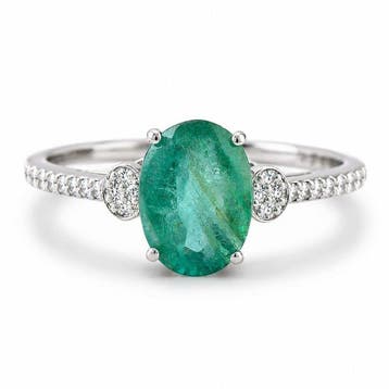 Zonder minimumprijs - Ring Platina - 1.92ct. tw. Smaragd -, Nieuw